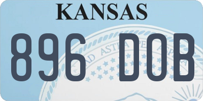 KS license plate 896DOB