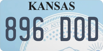 KS license plate 896DOD