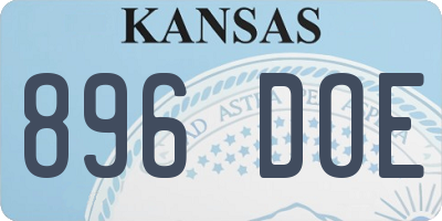 KS license plate 896DOE