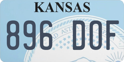 KS license plate 896DOF
