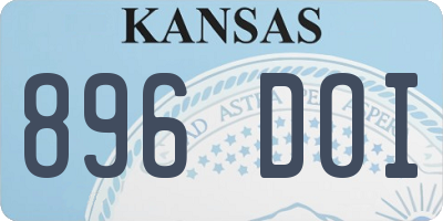 KS license plate 896DOI