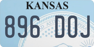 KS license plate 896DOJ