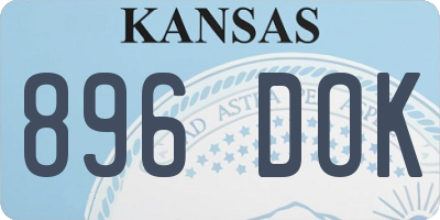 KS license plate 896DOK