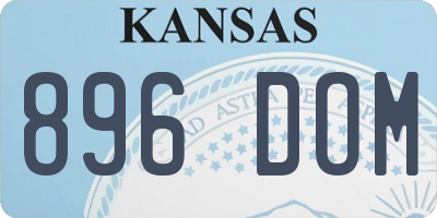 KS license plate 896DOM