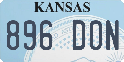 KS license plate 896DON