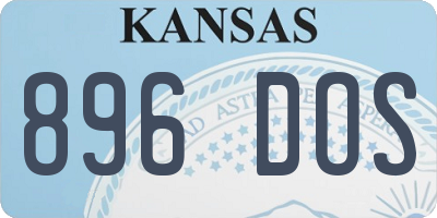 KS license plate 896DOS