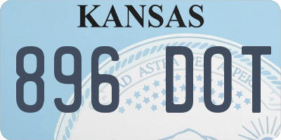 KS license plate 896DOT