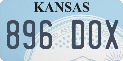 KS license plate 896DOX
