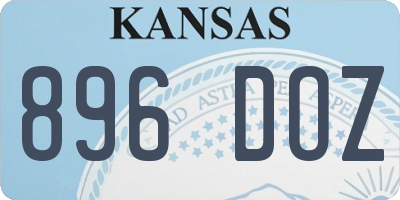 KS license plate 896DOZ
