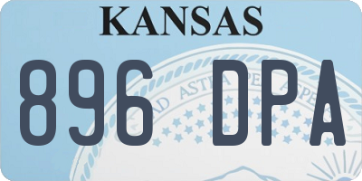 KS license plate 896DPA