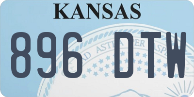 KS license plate 896DTW
