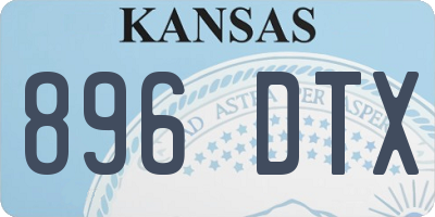 KS license plate 896DTX