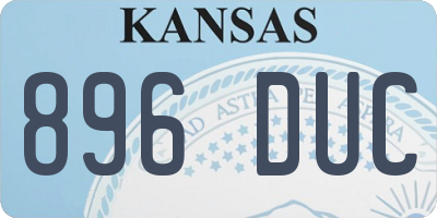 KS license plate 896DUC