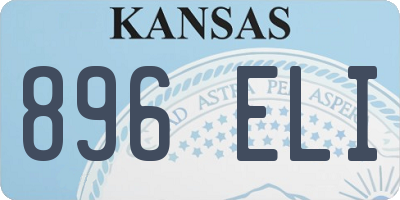 KS license plate 896ELI