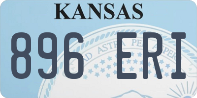 KS license plate 896ERI