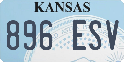 KS license plate 896ESV