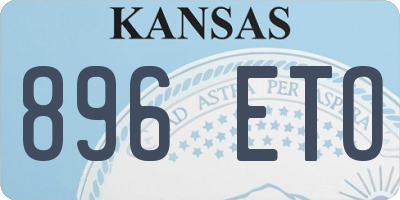 KS license plate 896ETO