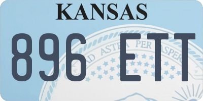 KS license plate 896ETT