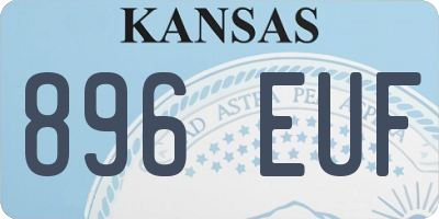 KS license plate 896EUF