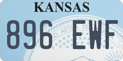 KS license plate 896EWF