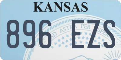 KS license plate 896EZS