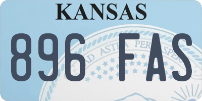 KS license plate 896FAS