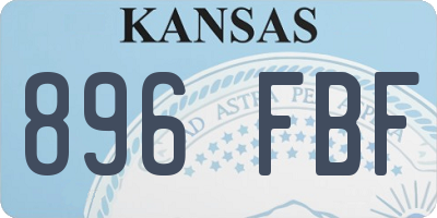 KS license plate 896FBF