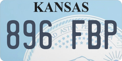 KS license plate 896FBP