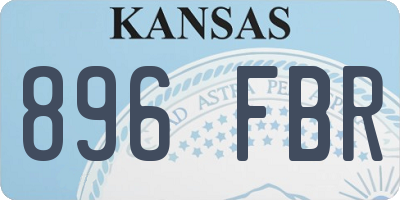 KS license plate 896FBR