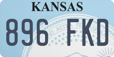 KS license plate 896FKD
