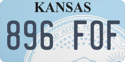 KS license plate 896FOF