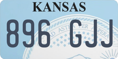 KS license plate 896GJJ