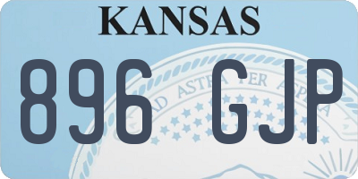 KS license plate 896GJP