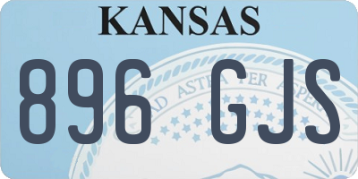 KS license plate 896GJS