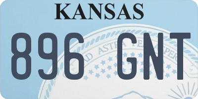KS license plate 896GNT