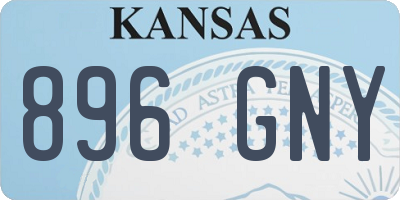 KS license plate 896GNY