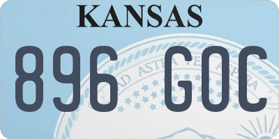KS license plate 896GOC