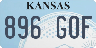 KS license plate 896GOF