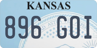 KS license plate 896GOI