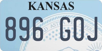 KS license plate 896GOJ