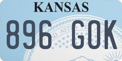 KS license plate 896GOK