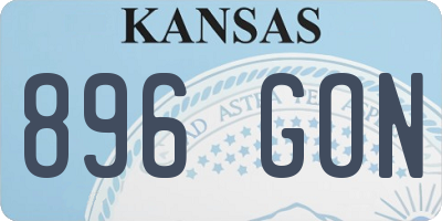 KS license plate 896GON