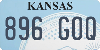 KS license plate 896GOQ