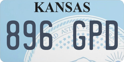 KS license plate 896GPD