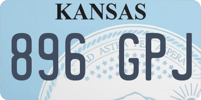 KS license plate 896GPJ