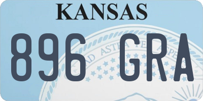 KS license plate 896GRA