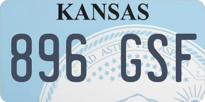 KS license plate 896GSF