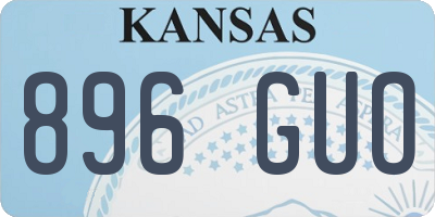KS license plate 896GUO