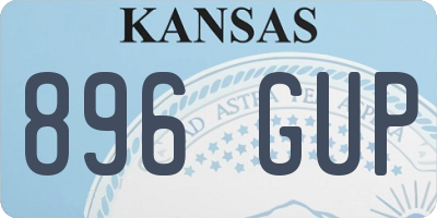 KS license plate 896GUP