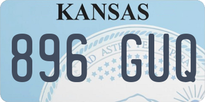 KS license plate 896GUQ